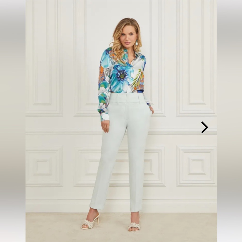 Marciano High Waisted Light Mint/Pastel Hue Skinny Pants - Size M (8)